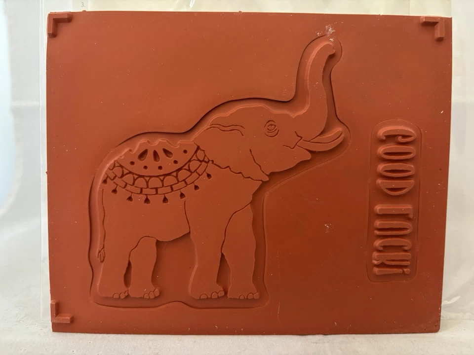 Carimbo aderente de borracha Stampin Up, Lucky Elephant, NOVO - Imagem 2 de 2