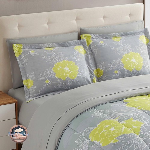Bed-Dtime - 5-Piece Comforter Set in Solid Color - All Season Soft Down - Picture 3 of 6