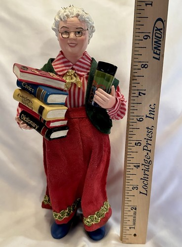 Clothtique Possible Dreams Bibliothekarin Frau Weihnachtsmann Figur 2003 Weihnachten - Bild 11 von 12