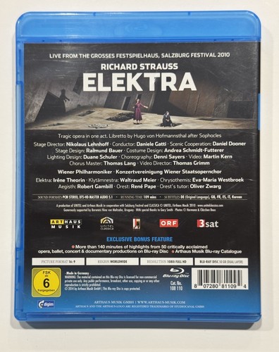 ELEKTRA Opera (Blu-ray, 2011) Richard Strauss - Unitel Classico - ArtHaus Musik - Picture 2 of 4