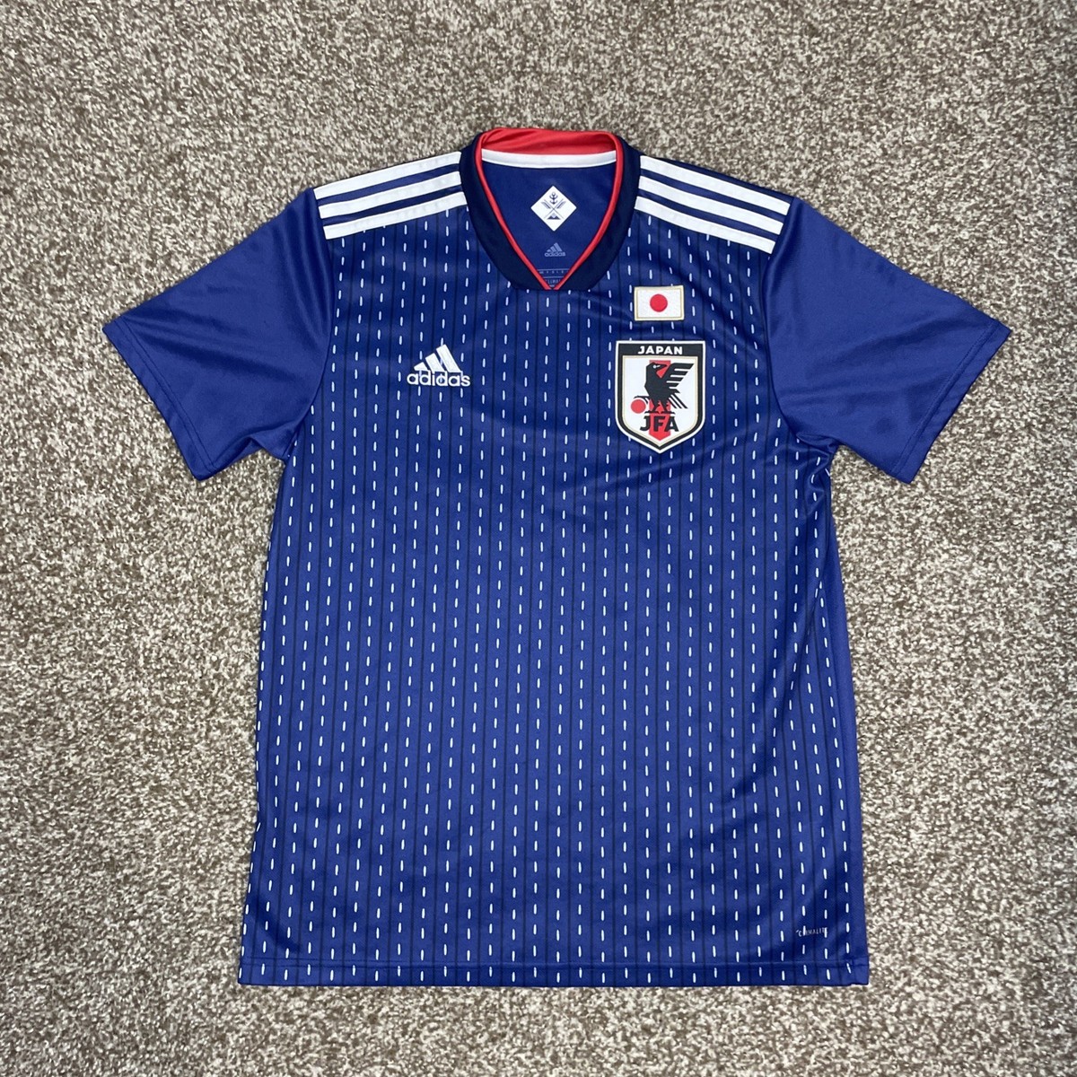 adidas 日本代表ナショナルチーム公式ジャージ　climawarm Adidas Japanese National Soccer Team Youth Jersey 2018 Blue