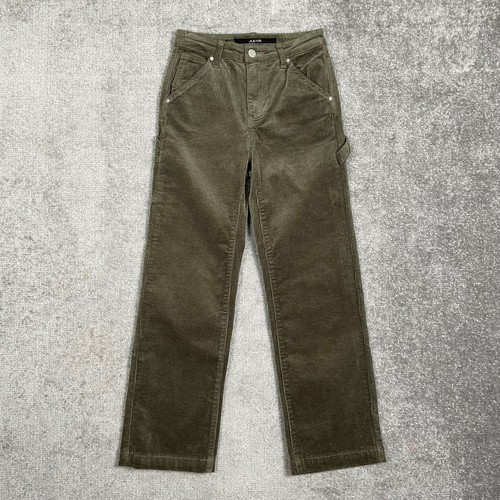 Joes Jeans Corduroy Pants Girls 14 Olive Green Lola Crop Straight Leg High Rise