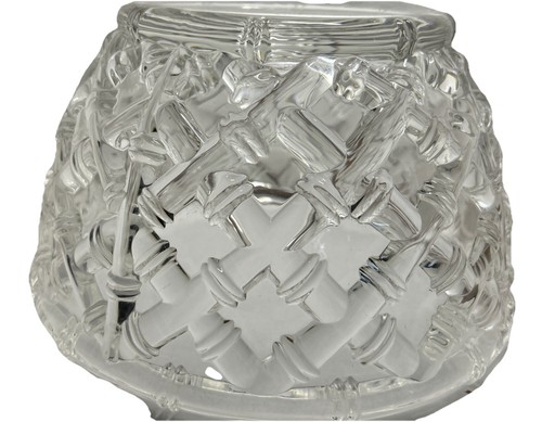 Tiffany & Co. - Crystal BAMBOO LATTICE Centerpiece/Serving Bowl - 9" diameter - Picture 5 of 8