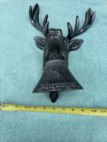 Jägermeister Huge Stag Pewter Tip Bell Solid & Heavy 6.5 Pounds - Picture 7 of 11