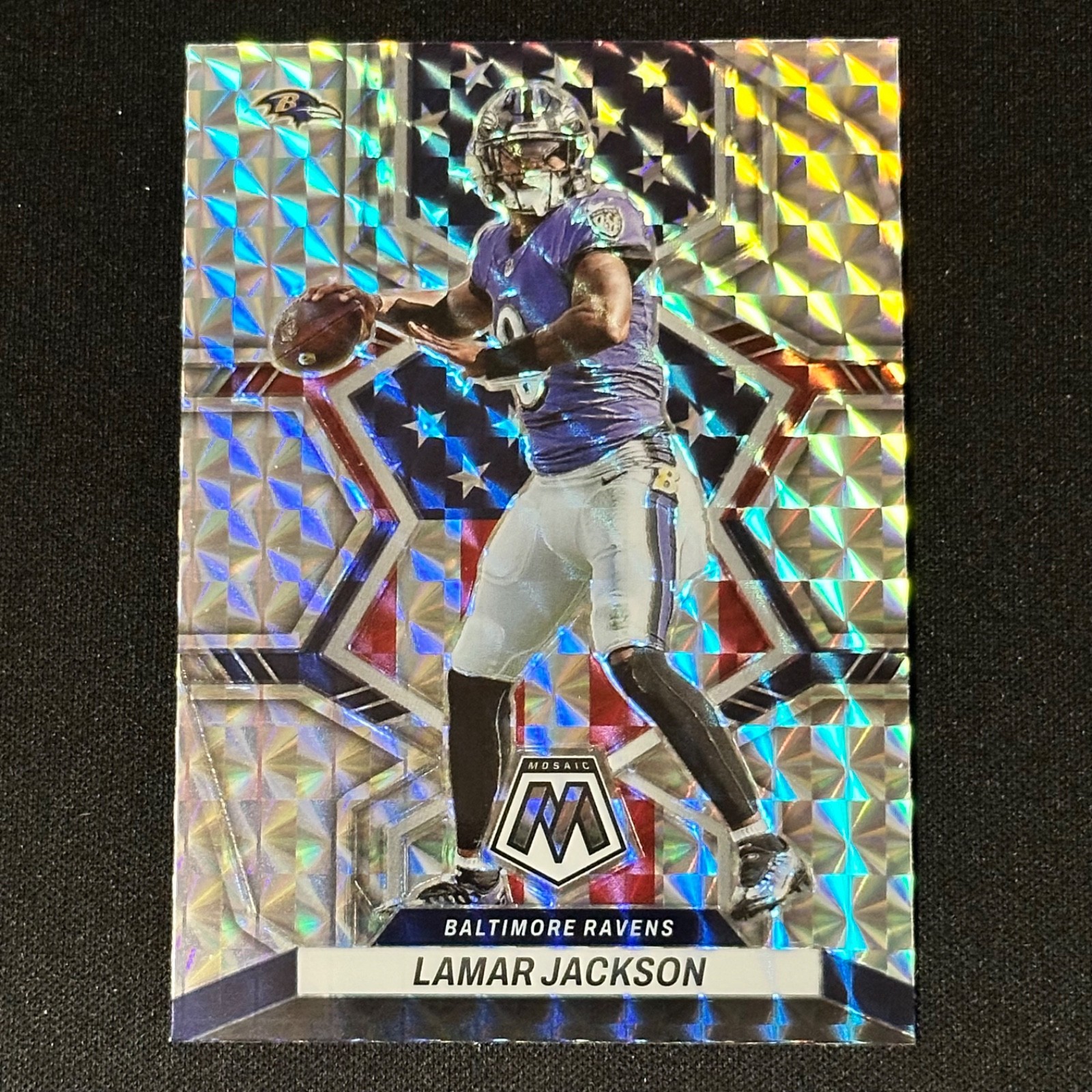 2022 Panini Mosaic Lamar Jackson National Pride Mosaic Prizm #259