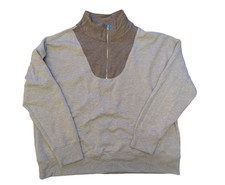 Haven Well Within Women Lounge Wear Top Quarter Zip Beige XL Tencel