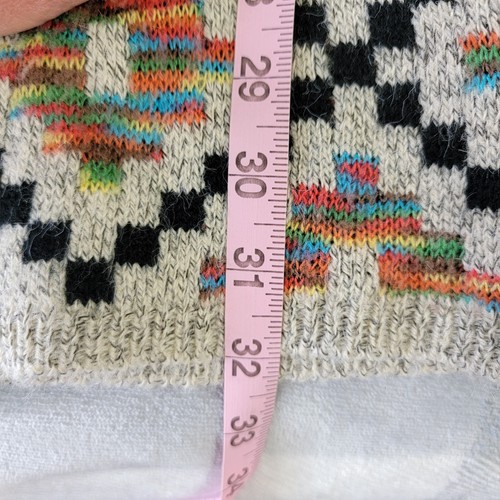 Debut Women's Cardigan Duster Sweater Open Front Gray Colorful Aztec Size Small - Picture 12 of 12