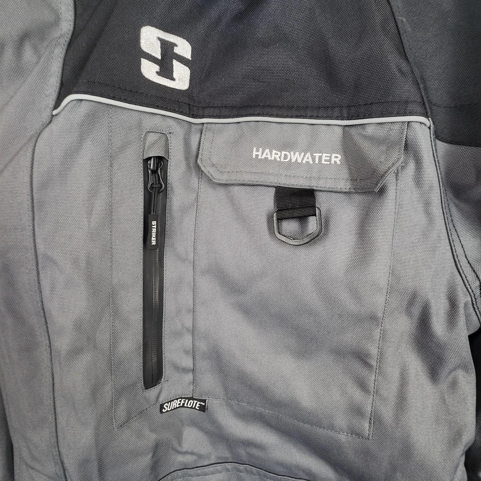Striker Ice Hardwater Jacket Mens 3XL Gray Hooded Insulated Sureflote Fishing - Image 2 of 4