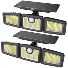 2 Pack Solar Lights Outdoor 3000LM 312 LED Motion Sensor Outdoor Lights, IP65...