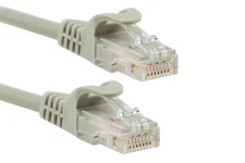 Cat6 Ethernet Patch Cable, Snagless, UTP, 2 ft, Gray