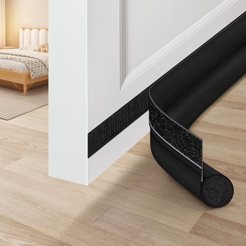 Door Draft Stopper 36 Inch Black Adjustable Door Draft Blocker Front Door Dra...