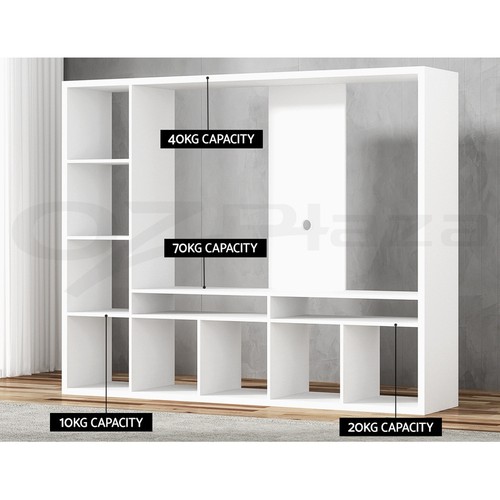 Artiss Entertainment Center Unit TV Stand TV Cabinet Open Shelves 183CM White - Picture 8 of 9