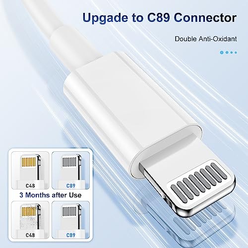 3 Pack Apple MFi Certified iPhone Charger Cable 10ft, Lightning to 10 ft White - Picture 3 of 8