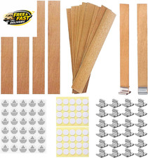 100 Pcs Smokeless Cherry Wood Candle Wicks, Long Lasting Flame, Easily Burn,