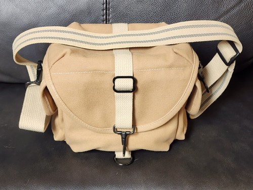 Domke F-8 Small Canvas Shoulder Camera Bag With Strap Sand Colored Gently Used