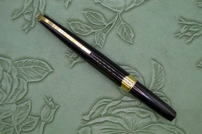 Vintage Platin Taschenfüller, 14K Gold feine Feder, Tintenpatrone