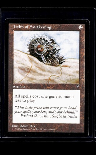 1996 MTG Magic The Gathering VIS Visions Vintage Helm of Awakening MP - Picture 1 of 2