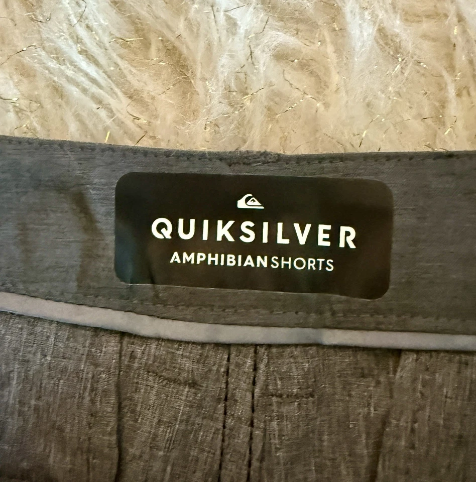 Quicksilver Amphibian Hybrid Shorts Dark Gray Men’s Stretch Chino Dry Surf Sz 29 - Image 3 of 4