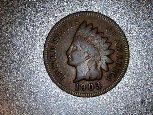1903 US Indian Head Cent! AU Details! SHARP! NOT CLEANED, ACTUAL COIN