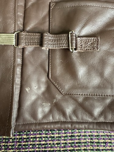 Vtg 10X MFG Brown Leather Shooting Jacket 42 Heavy Pads Quilted 60s Competition - Picture 8 of 24