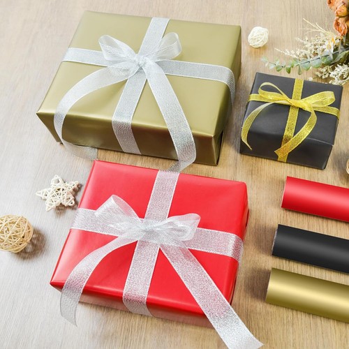 VISPAD Geschenkpapier schwarz grau 17 17"X32,8", - Bild 4 von 6