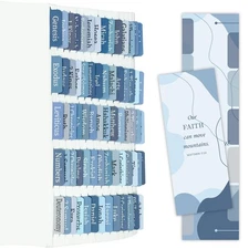 Earthy Blue Bible Tabs for Men/Women/Kids Laminated Catholic Bible Index Tabs...