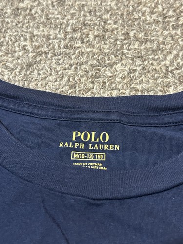 Polo Ralph Lauren Orso Camicia Manica Lunga Ragazzo Ragazzo Taglia M (10-12) Blu Navy - Foto 3 di 6