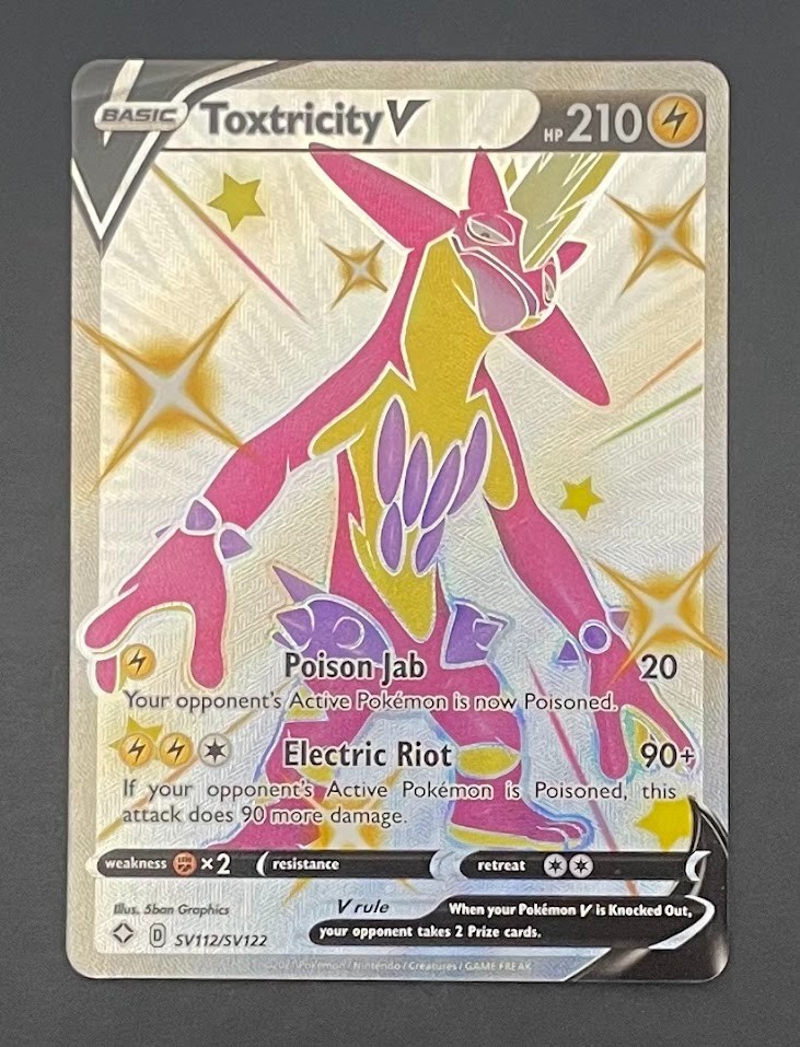Pokémon Card Toxtricity V SV112/SV122 Shining Fates - Near Mint