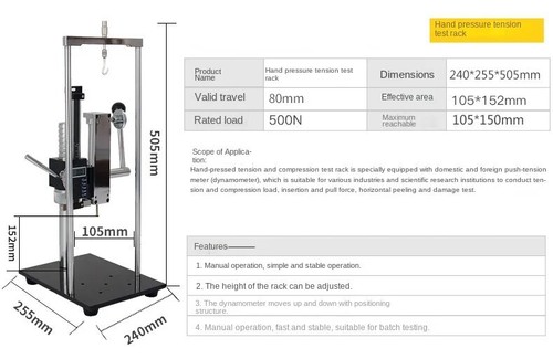 Digital Compress Loading Spring Tester AST-S Hand Pressure Bracket with Ruler - Picture 5 of 9