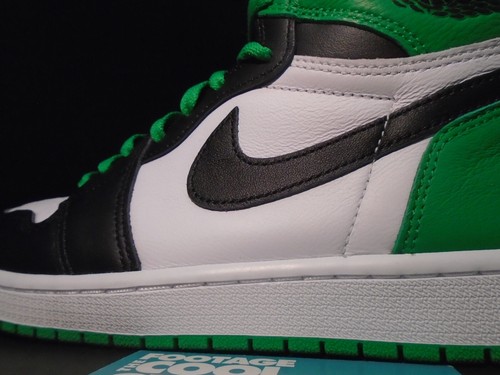 NIKE AIR JORDAN 1 RETRO HIGH OG I LUCKY GREEN CELTICS BLACK WHITE DZ5485-031 10 - Picture 8 of 11