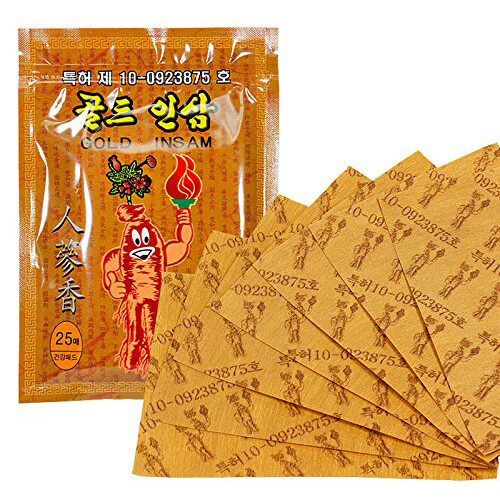 Korean Gold Ginseng Patch Power strip Pain Relief Hot Pack Pad Patch made Korea - 第 3/15 張圖片