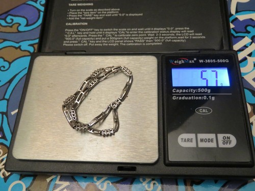 Solid 10k White Gold 24 Natural White Diamond Bracelet 5.7gr * 7.25" Mint! - Picture 10 of 10