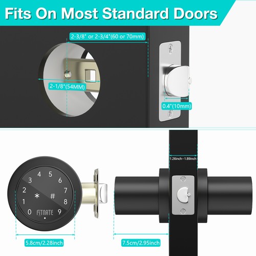 Keyless Smart Door Lock Electronic Touch Keypad Door Knob Deadbolt Entry Keys - Picture 4 of 15
