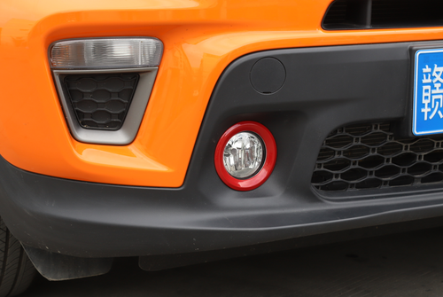 Anillo cubierta de luz antiniebla delantera ABS roja apto para Jeep Renegade 2019 + borde 2 piezas - Imagen 4 de 9