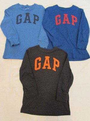 Best Price LOT OF 3 BOYS GAP LONG SLEEVE TSHIRTS SIZE XSMALL 45