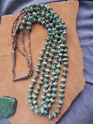 One Of The Finest Native American Navajo Turquoise Heishi Necklace Old One Of The Finest Native American Navajo Turquoise Heishi Necklace Old