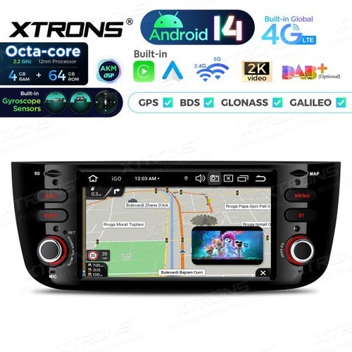 AUTORADIO GPS FIAT GRANDE PUNTO 4GB + 64 Android 14 WiFi 4G XTRONS PX64GPFLGS - Imagen 10 de 15