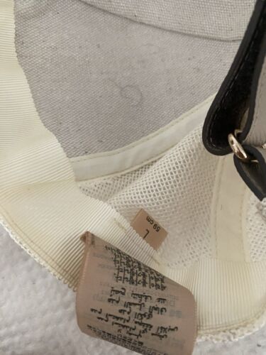 NEW Gucci Monogram GG Logo Baseball Mesh Cap Head Hat Beige White Size L - Picture 4 of 5