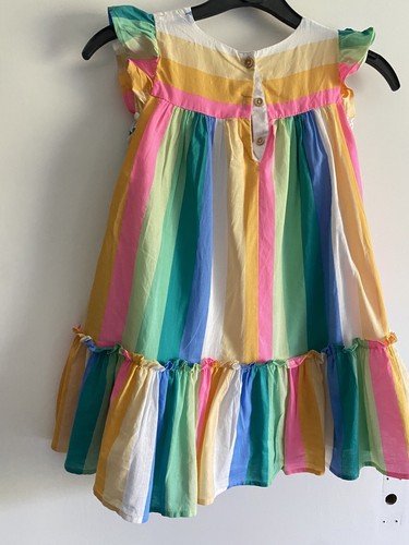 Girl M&S summer rainbow dress size 5-6 Year - Picture 12 of 14
