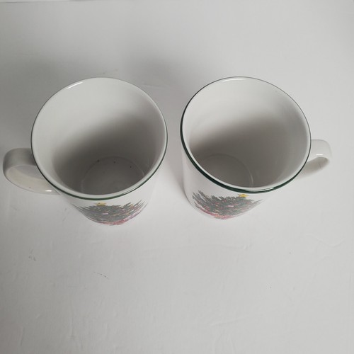 Gibson NOEL MORNING Christmas Stoneware Coffee Cup Mug Lot of 2 - Picture 2 of 3
