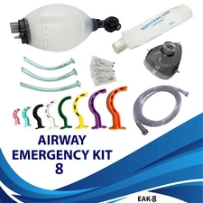 Complete Airway Emergency KIT 8, 8 OPA Berman, 3 NPA  & 1 Silicone Resuscitator