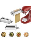 Gvode Kitchen 3-Piece Pasta Roller and Cutter Set for KitchenAid Stand
