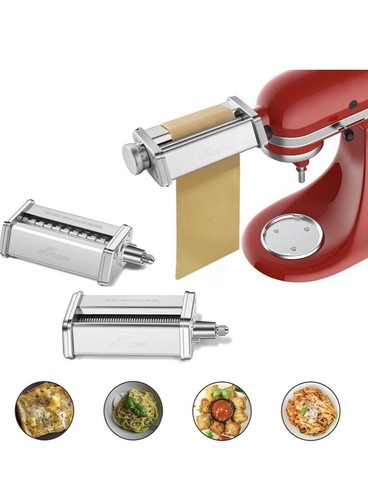 Gvode Kitchen 3-Piece Pasta Roller and Cutter Set for KitchenAid Stand - Picture 1 of 3