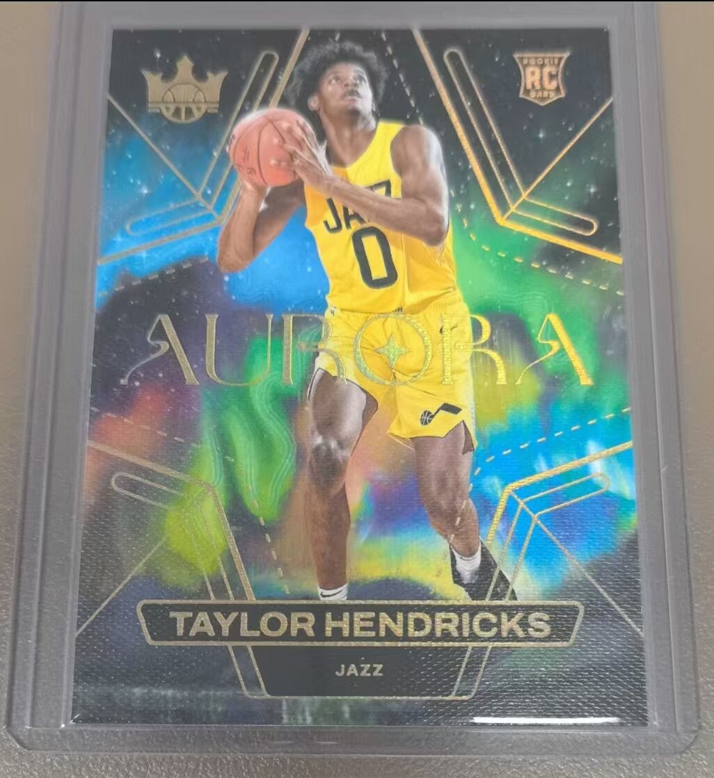 Taylor Hendricks 2023-24 Panini Court Kings Aurora SSP RC Utah Jazz #10