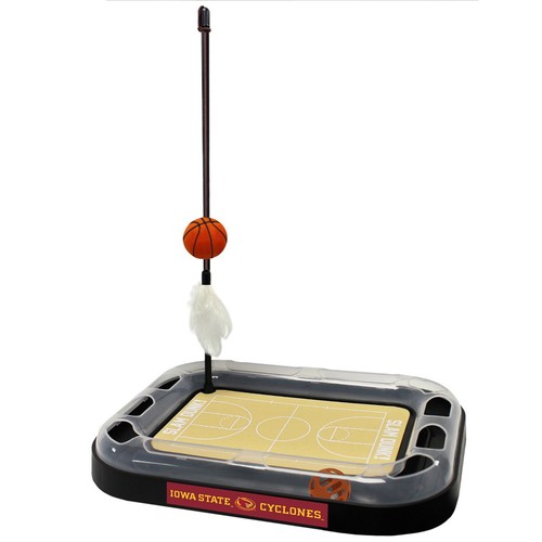 Pets First NCAA Basketball Court Cat Scratching Toy 6-in-1 Toy with Wand Teaser - Picture 102 of 353