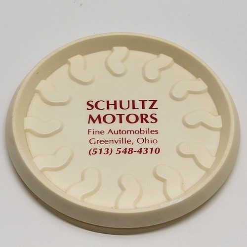 2 VTG Shultz Motors Fine Automotive Greenville Ohio Advertising Coasters Set - Picture 2 of 4