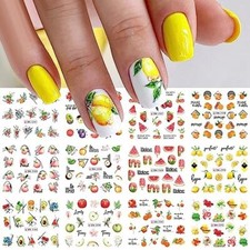 Fruit Nail Art Stickers Decals Summer Colorful Fruit Water Transfer Style 3