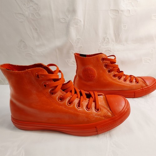 Converse Chuck Taylor All Star Men's Size 10 Orange Red High Basketball Shoe - Picture 4 of 10