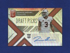 2018 Elite Draft Picks Draft Picks Quin Blanding #204 Rookie Auto! Virginia Cavs