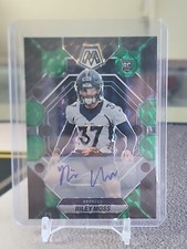 RILEY MOSS 2023 Mosaic Choice BLACK GREEN RC AUTO 09/25 SP Iowa, Denver Broncos